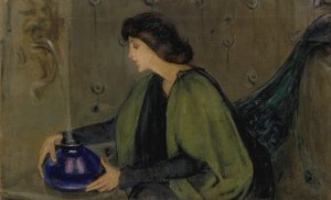 女と孔雀 作： Alice Pike Barney