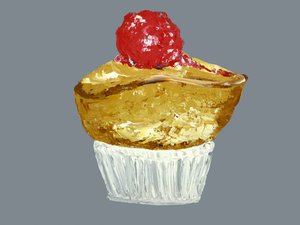 ゴールデンチェリーカップケーキ