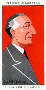 ルーファスアイザックス、第1読書区、主席裁判官兼外交官、1926年。