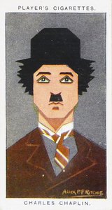 1926年、プレイヤーのシガレットカードに描かれたチャーリー・チャップリン