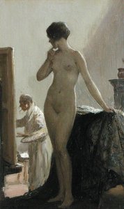 The Pose（油彩・パネル） 作： Allan Douglas Davidson