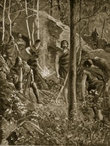 無法者としてのブライアン・ボル、「ハッチンソンのイギリス国民の物語」のイラスト、1920年頃（リソ）