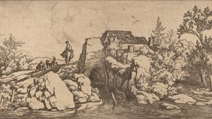 石橋の騎手、おそらく c. 16451656。 作： Allart van Everdingen
