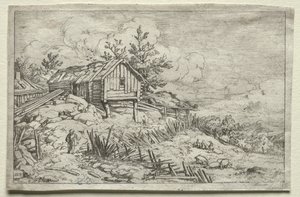 廃屋の門の男 作： Allart van Everdingen
