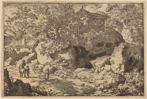馬に乗った農民、おそらくc。 16451656。 作： Allart van Everdingen