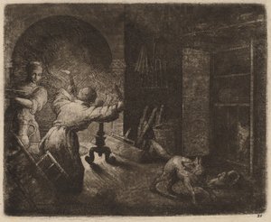 レイナードは牧師からカポンを盗みます。 16451656。 作： Allart van Everdingen