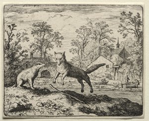 Reynard the Fox：Reynard Doing Penance。 作： Allart van Everdingen