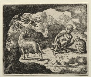 Reynard the Fox：The Wolf in the Monkeys Den。 作： Allart van Everdingen