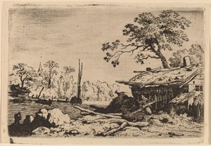 荒廃した小屋 作： Allart van Everdingen