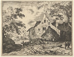 可動屋根の干し草小屋、17 世紀。 作： Allart van Everdingen