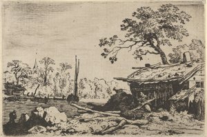 荒廃した小屋、17 世紀。 作： Allart van Everdingen