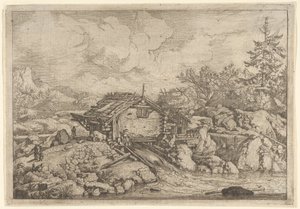 水車小屋、17 世紀。 作： Allart van Everdingen