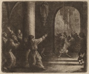 オオカミと修道院の鐘、おそらくc。 16451656。 作： Allart van Everdingen