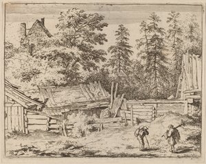 3つのコテージ、おそらくc。 16451656。 作： Allart van Everdingen