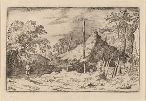 干し草の納屋の下の車輪、おそらく c. 16451656。 作： Allart van Everdingen