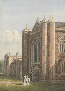 リッチフィールド大聖堂-ノースウエストビュー：水彩画、ND [1842年8月27日] 作： Allen Edward Everitt