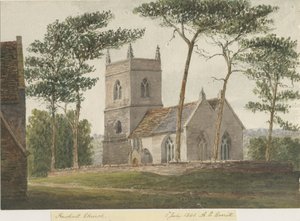 ラッシャール教会：水彩画、1841年7月2日（絵画 作： Allen Edward Everitt
