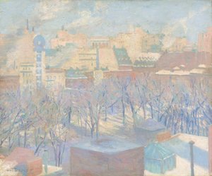 マディソン スクエア、スノー、1904 年。 作： Allen Tucker