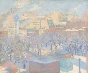 マディソンスクエア、雪、1904 作： Allen Tucker