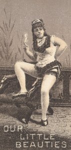 女優シリーズ N57 より、アレン & ジンテの私たちの小さな美しさのシガレットを宣伝しています..., 1890. 作： Allen and Ginter
