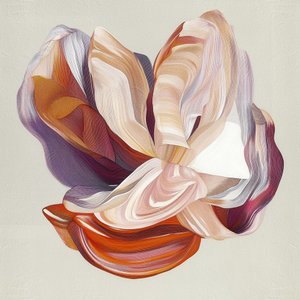 抽象的な花の流れるようなデザイン