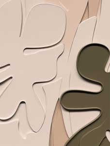 抽象的な有機的な葉