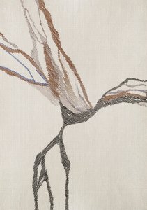 流れるような抽象的な線 作： 