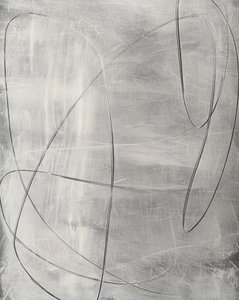 流れる銀色の線 作： 