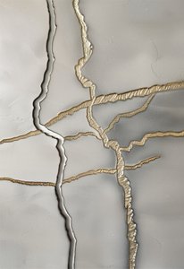 金箔を施したひび割れ模様 作： Alma