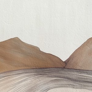 静かな山間の水