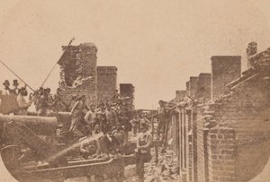 フォート サムターの避難、1861 年 4 月、1861 年 4 月。 作： Alma A. Pelot.