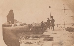 フォート サムターの避難、1861 年 4 月、1861 年 4 月。 作： Alma A. Pelot.