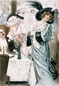 ファッショナブルな女性、「パリ：ムール、コスチュームと態度1912-13、Vol。 1: Les Bars