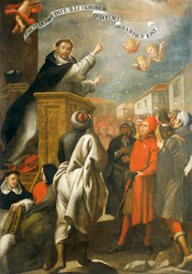 サラマンカの若者に説教するセント ヴィンセント フェラー、アロンソ アントニオ ビジャモール (1661-1729)。 作： Alonso Antonio Villamor