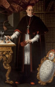 バロック : ガスパル デ モリーナ イ オビエド枢機卿の肖像 (1679-1744) パー トバー、アロンソ ミゲル デ (1678-1758)、18 世紀の最初の 3 分の 1.. キャンバスに油彩 作： Alonso Miguel de Tovar