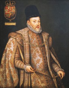 スペインのフィリップ2世の肖像（バジャドリッド 作： Alonso Sánchez Coello