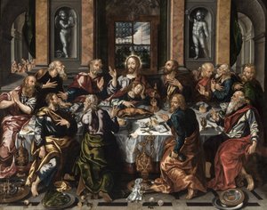 最後の晩餐、1588年頃。 作： Alonso Vázquez