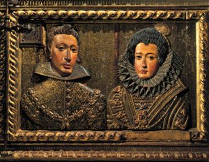 フィリップ2世の肖像、レリーフ 作： Alonso de Mena