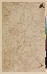 17世紀の横顔のひざまずく女性の姿の研究 作： Alonso del Arco