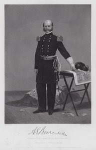 アンブローズ・エヴェレット・バーンサイド（彫刻）Ambrose Everett Burnside 作： Alonzo (after) Chappel