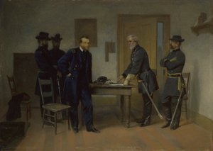 カリフォルニア州アポマトックスでグラントに降伏するリー 1870年。