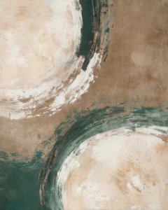 アースカラーの渦巻き 抽象画