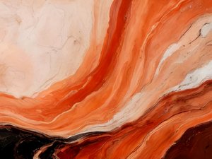 テラコッタの流れるような抽象画