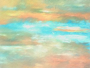 鮮やかな地平線　抽象画 作： Alpenglow Workshop