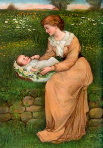 「ヒナギクのベッド」、1905年。 作： Alphage Brewer