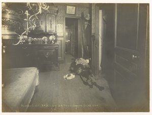 遺体が発見されたダイニングルームの様子 作： Alphonse Bertillon