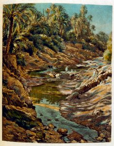 アラブの生活風景「蜃気楼」よりディネによるイラスト。1906.Mirages, Scenes De La Vie Arab』はエティエンヌ・ディネの挿絵、シルマン・ベン・イブラヒム・バマーの解説。ナスレディーヌ・ディネはアルフォンス＝エティエンヌ・ディネ（1861-1929）として生まれた。 作： Alphonse Etienne Dinet