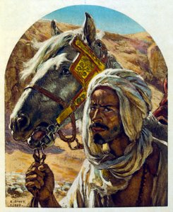Dinet:n kuvitus teoksesta Mirages Scenes of Arab life. 1906. Mirages, Scénes De La Vie Arab on kuvittanut Etienne Dinet Silman Ben Ibrahim Bamerin kommentilla. Nasreddine Dinet syntyi nimellä Alphonse-Étienne Dinet; (1861-1929) oli ranskalainen itämainen