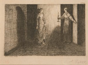 Le Malheur dの2つのイラスト 作： Alphonse Legros