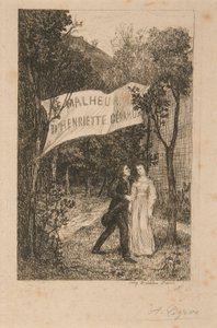 Le Malheur dの2つのイラスト 作： Alphonse Legros